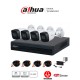 DAHUA KITXVR5104HS4KLI3+4HFW1500CMA- KIT DE 4 CANALES DE 5 MP CON AUDIO/ DVR WIZSENSE CON RECONOCIMIENTO DE ROSTROS/ H.265+/ 4 