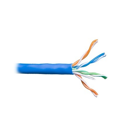BOBINA DE CABLE DE 305 METROS, UTP CAT5E,DE COLOR AZUL, UL, CM, PROBADO A 350 MHZ, PARA APLICACIONES DE CCTV/REDES DE DATOS/IP 