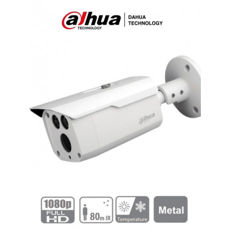DAHUA HFW1200D36 - CAMARA BULLET HDCVI 1080P/TVI /AHD /CVBS / LENTE 3.6MM/ SMART IR 80 MTS