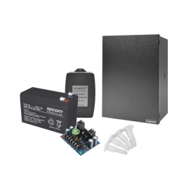 KIT CON FUENTE ALTRONIX DE 12 VCD A 4 AMPER, INCLUYE TRANSFORMADOR Y BATERÍA DE 7 AMPER