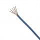 BOBINA DE CABLE UTP, CATEGORÍA 6 DE ALTO RENDIMIENTO (+350 MHZ),  23 AWG, PVC (CMR, RISER), BOBINA DE 305 M, COLOR AZUL