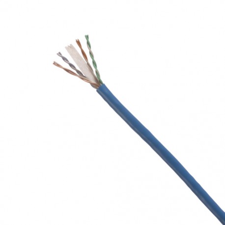BOBINA DE CABLE UTP, CATEGORÍA 6 DE ALTO RENDIMIENTO (+350 MHZ),  23 AWG, PVC (CMR, RISER), BOBINA DE 305 M, COLOR AZUL