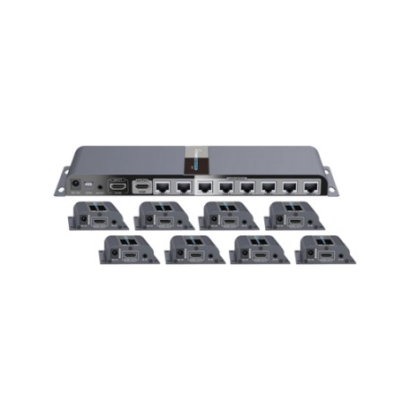KIT COMPLETO DISTRIBUIDOR HDMI 1 X 8