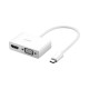 ADAPTADOR USB C A HDMI VGA / COMPATIBLE CON THUNDERBOLT 3 / USB 3.1 TIPO C / HDMI 4K*2K @30HZ / VGA 1920*1080@60HZ / SALIDAS SI