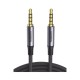 CABLE AUXILIAR DE 3.5MM / CABLE AUDIO ESTÉREO / NÚCLEO DE ALAMBRE DE COBRE ESMALTADO / CARCASA DE ALUMINIO AZUL + NYLON TRENZAD