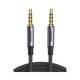 CABLE AUXILIAR DE 3.5MM / CABLE AUDIO ESTÉREO / NÚCLEO DE ALAMBRE DE COBRE ESMALTADO / CARCASA DE ALUMINIO AZUL + NYLON TRENZAD