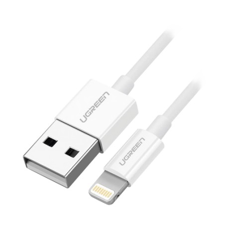 CABLE USB-A A LIGHTNING / CERTIFICADO MFI / 1 METRO / ADECUADO PARA IPHONE, IPAD Y IPOD / CARGA Y SINCRONIZACIÓN DE DATOS / VEL