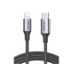 CABLE USB-C A LIGHTNING / CERTIFICADO MFI  / 1 METRO / ADECUADO PARA IPHONE, IPAD Y IPOD / CARGA Y SINCRONIZACIÓN DE DATOS /  V