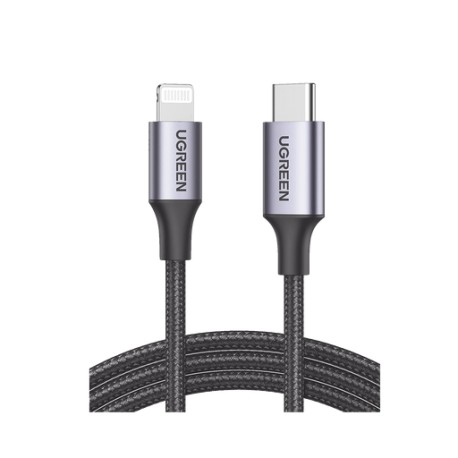 CABLE USB-C A LIGHTNING / CERTIFICADO MFI  / 1 METRO / ADECUADO PARA IPHONE, IPAD Y IPOD / CARGA Y SINCRONIZACIÓN DE DATOS /  V