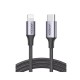 CABLE USB-C A LIGHTNING / CERTIFICADO MFI  / 1 METRO / ADECUADO PARA IPHONE, IPAD Y IPOD / CARGA Y SINCRONIZACIÓN DE DATOS /  V