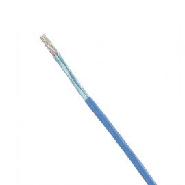 BOBINA DE CABLE BLINDADO F/UTP DE 4 PARES, CAT6A, SOPORTE DE APLICACIONES 10GBASE-T, CMR (RISER), COLOR AZUL, 305M