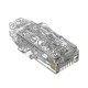 PLUG RJ45 CAT6/6A, PARA CABLE UTP DE CALIBRE 28 AWG, CHAPADO EN ORO DE 50 MICRAS, PAQUETE DE 100 PIEZAS