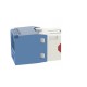 CONECTOR JACK RJ45 ESTILO TG, MINI-COM, CATEGORÍA 5E, DE 8 POSICIONES Y 8 CABLES, COLOR AZUL