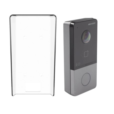 KIT VIDEOPORTERO IP + CARCASA PROTECTORA 2 MEGAPIXEL  / POE ESTANDAR / IP65  / APERTURA DESDE HIK-CONNECT / SOPORTA 1 DEPARTAME