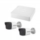 KIT IP 1080P / NVR DE 4 CANALES / 2 CÁMARAS BALA IP PARA EXTERIOR (MICRÓFONO INTEGRADO)