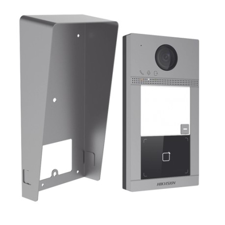 KIT VIDEOPORTERO + CARCASA PROTECTORA IP 2 MEGAPIXEL / LLAMADA Y APERTURA REMOTA DESDE APP HIK-CONNECT / POE / EXTERIOR IP65 + 
