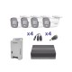 KIT COLORVU TURBOHD 1080P LITE / DVR 4 CANALES CON ALMACENAMIENTO 300GB(ESSD) / 4 CÁMARAS BALA COLORVU CON MICRÓFONO/ TRANSCEPT