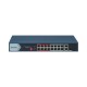 SWITCH POE+ / NO ADMINISTRABLE / 16 PUERTOS 10/100 MBPS POE+ / 2 PUERTO 10/100/1000 MBPS + 1 PUERTO SFP UPLINK / POE HASTA 300 