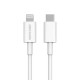 CABLE USB-C A LIGHTNING / MFI CERTIFICADO / 1 METRO / IDEAL PARA IPHONE, IPAD Y IPOD / CARGA RÁPIDA 3 AMP / CARGA Y SINCRONIZAC