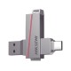 MEMORIA USB DUAL DE 256 GB / USB-C Y USB-A / TRANSFERENCIA DE ALTA VELOCIDAD / METÁLICA / COMPATIBLE CON DISPOSITIVOS MÓVILES, 