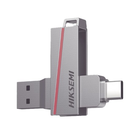 MEMORIA USB DUAL DE 128 GB / USB-C Y USB-A / TRANSFERENCIA DE ALTA VELOCIDAD / METÁLICA / COMPATIBLE CON DISPOSITIVOS MÓVILES, 