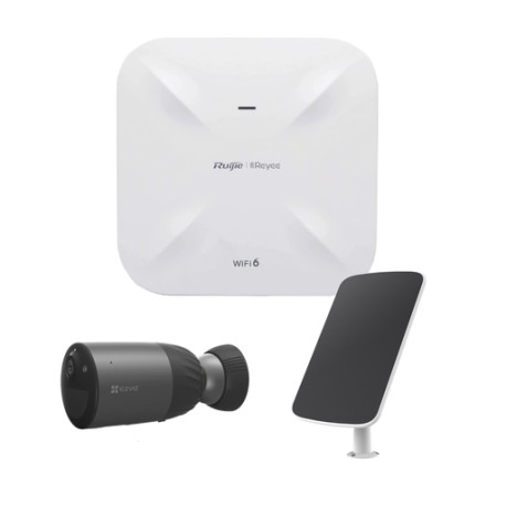KIT DE CÁMARAS WI-FI  CON ACCESS POINT/ INCLUYE 1 CÁMARA DE BATERÍA  CS-BC1C / 1 PANE SOLAR MOD. CS-CMT-SOLARPANEL-C / 1 ACCESS