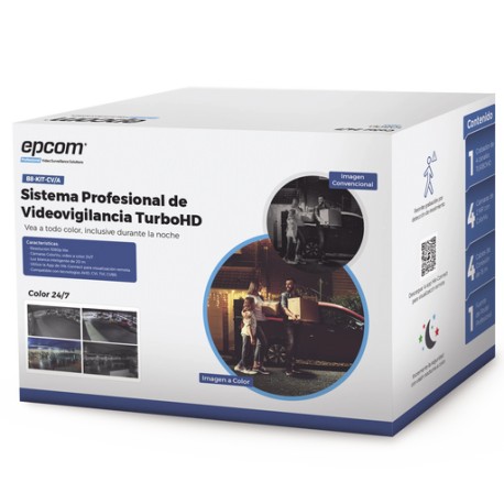 KIT TURBOHD 1080P / DVR 4 CANALES / 4 CÁMARAS BALA COLORVU CON MICROFONO INTEGRADO / FUENTE DE PODER / ACCESORIOS DE INSTALACIÓ