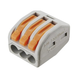 CONECTOR COMPACTO PARA 1 CABLE DE ENTRADA 2 CABLES DE SALIDA / CABLES COMPATIBLES 12AWG-28AWG
