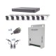 KIT TURBOHD 1080P / DVR 8 CANALES / 8 CÁMARAS BALA (EXTERIOR 2.8 MM) / TRANSCEPTORES / CONECTORES / FUENTE DE PODER PROFESIONAL