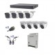 KIT TURBOHD 1080P / DVR 8 CANALES / 4 CÁMARAS BALA (EXTERIOR 2.8 MM) / 4 CÁMARAS EYEBALL (EXTERIOR 2.8 MM) / TRANSCEPTORES / CO