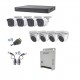 KIT TURBOHD 1080P / DVR 8 CANALES / 4 CÁMARAS BALA (EXTERIOR 2.8 MM) / 4 CÁMARAS EYEBALL (EXTERIOR 2.8 MM) / TRANSCEPTORES / CO
