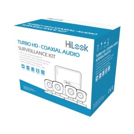 (MICRÓFONO INTEGRADO) KIT TURBOHD 1080P LITE / DVR 4 CANALES / AUDIO POR COAXITRON / 4 CÁMARAS BALA DE POLICARBONATO CON MICRÓF