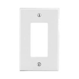 TAPA PARA CONTACTO RECTANGULAR COLOR BLANCO.