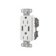 CONTACTO DÚPLEX CON 2 PUERTOS USB, 15A 125V, 2 POLOS, 3 HILOS, COLOR BLANCO.