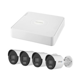 KIT IP 1080P / NVR DE 4 CANALES / 4 CÁMARAS IP BALA COLORVU