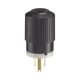 CLAVIJA NEGRA 15 A 125 V CA 2 POLOS 3 HILOS (NEMA 5-15P).