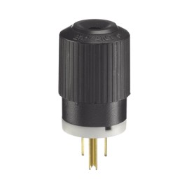 CLAVIJA NEGRA 15 A 125 V CA 2 POLOS 3 HILOS (NEMA 5-15P).