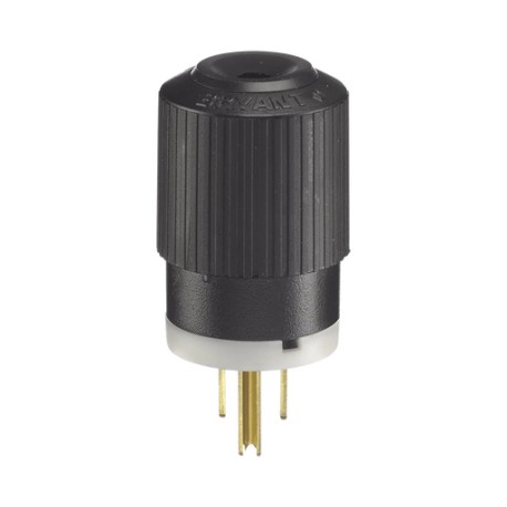 CLAVIJA NEGRA 15 A 125 V CA 2 POLOS 3 HILOS (NEMA 5-15P).
