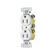 CONTACTO DUPLEX 15A 125V/ 2 POLOS 3 HILOS/ NEMA 5-15R/ COLOR BLANCO.