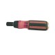 DESARMADOR 6 EN 1 CON MANGO DE AGARRE PLÁSTICO (TORX DE SEGURIDAD 10 Y 20, HEXAGONAL 5, PH0, PH2, PLANA 5)
