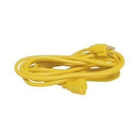 EXTENSIÓN ELÉCTRICA DE USO RUDO ATERRIZADA 7.6 METROS, (127VCA/ 10A MÁXIMO) CLAVIJA 3 PATAS CON 1 SALIDA COLOR AMARILLA