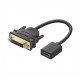 CONVERTIDOR DVI MACHO A HDMI HEMBRA / BIDIRECCIONAL / DVI 24+1 / 1080P@60HZ / LARGO 22CM / NEGRO