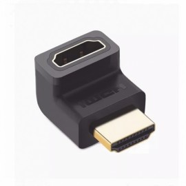 ADAPTADOR HDMI DE 90 GRADOS MACHO A HEMBRA / HACIA ARRIBA / HDMI 2.0  4K@60HZ / PROPORCIONA FLEXIBILIDAD SIN DOBLAR LOS CABLES 