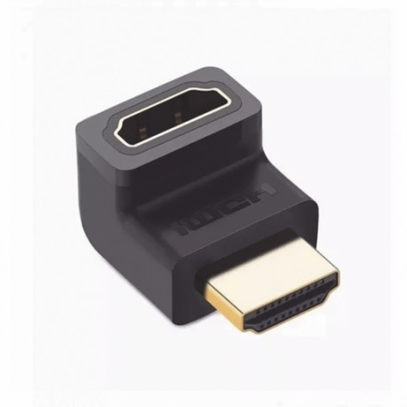 ADAPTADOR HDMI DE 90 GRADOS MACHO A HEMBRA / HACIA ARRIBA / HDMI 2.0  4K@60HZ / PROPORCIONA FLEXIBILIDAD SIN DOBLAR LOS CABLES 