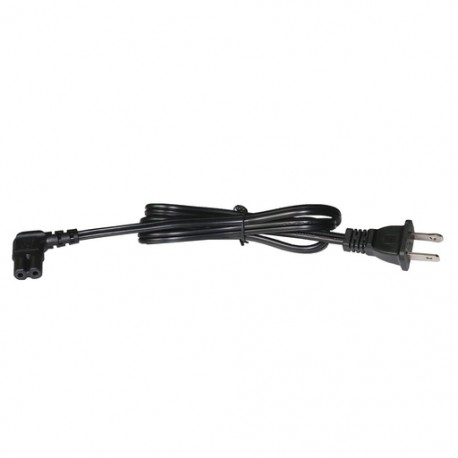 CABLE DE ALIMENTACIÓN ELÉCTRICA PARA 120-240 VCA / 1 METRO / 2 CLAVIJAS TIPO AMERICANO / CONECTOR EN FORMA TIPO L