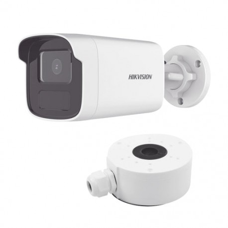 KIT DE CÁMARA + MONTAJE / BALA IP 4 MEGAPIXEL / LENTE 4 MM / 50 MTS IR / WDR 120 DB  / EXTERIOR IP67 / HIK-CONNECT P2P / H.265+