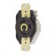 RECEPTÁCULO DE MEDIA VUELTA INDUSTRIAL 30 A 125 V CA 2 POLOS 3 HILOS (NEMA L5-30R).