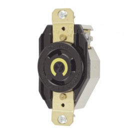 RECEPTÁCULO DE MEDIA VUELTA INDUSTRIAL 30 A 125 V CA 2 POLOS 3 HILOS (NEMA L5-30R).