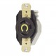 RECEPTÁCULO DE MEDIA VUELTA INDUSTRIAL 30 A 125 V CA 2 POLOS 3 HILOS (NEMA L5-30R).