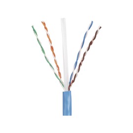 BOBINA DE CABLE UTP 305 M. DE COBRE, PANNET, AZUL, CATEGORÍA 5E (24 AWG), PVC (CM), DE 4 PARES
